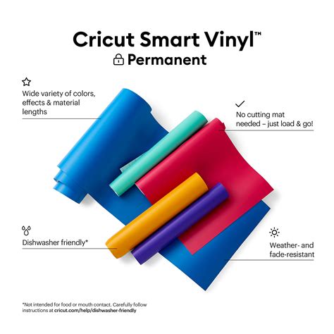 2009838 - Cricut Joy Permanent Smart Vinyl Ocean; 1 roll 5.5 in x 48 in (13.9 cm x 121.9 cm); Matte finish; Works without a machine mat – just load & go!; Dishwasher friendly; Weather-resistant, ideal for outdoor projects; For Cricut Joy™